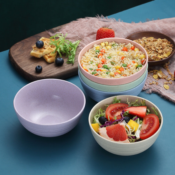 5-Pack Large Reusable Pasta Bowls, 710ml Unbreakable Plastic, Lightweight Soup Bowls for Rice, Salad, Noodles, Soup, Salad (Cream White) — image 3