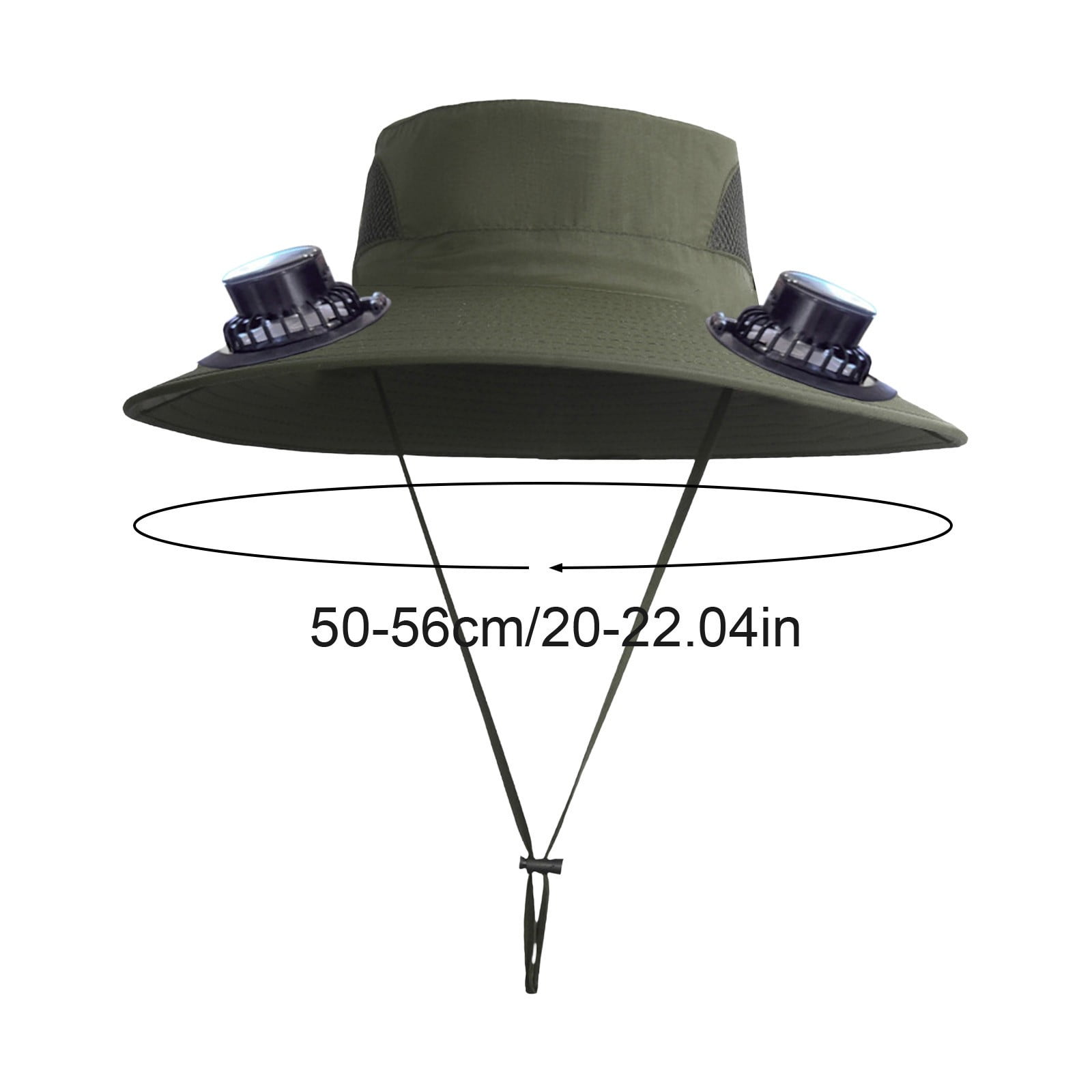Wide Brim Solar Fan Hat with 2 Solar Fan, Fan Built in Hat with Fans Solar Power, Solar Powered Fan Hat for Outdoor Fishing Travel, 3 Speed Adjustable Fan Hat — image 4