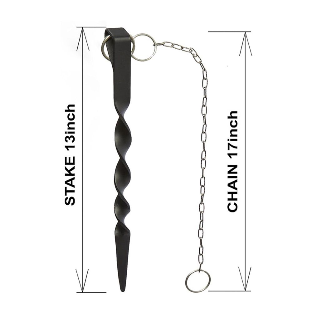 Rain Chains Anchor Stake – 12-inch Outdoor Rain Chain Base, Ground Anchor for Chains for Outdoor Gutters, Powder Coated Iron Anchoring Stake with 17-inch — image 5