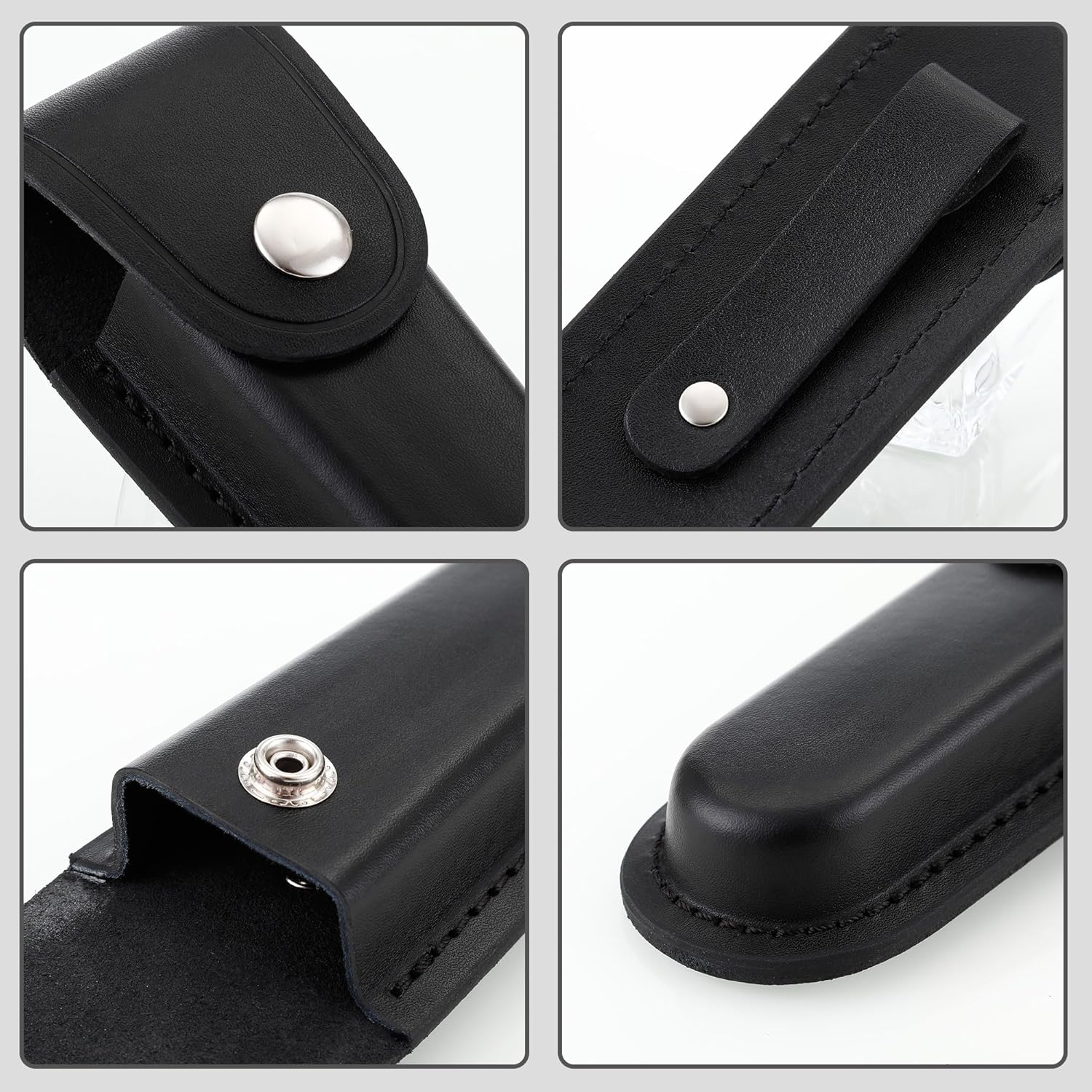 Pocket Knife Sheath, 5" Folding Pocket EDC Knife Case, Portable Pouch Knife Leather Holster with Snap Closure and Belt Loop, Accessory for Outdoor Climbing โ image 6