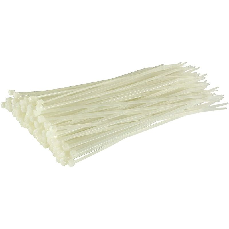 100 Pack Cable Ties, White/Natural, 300Mm X 3.6Mm, Premium Quality Plastic Cable Ties — image 3