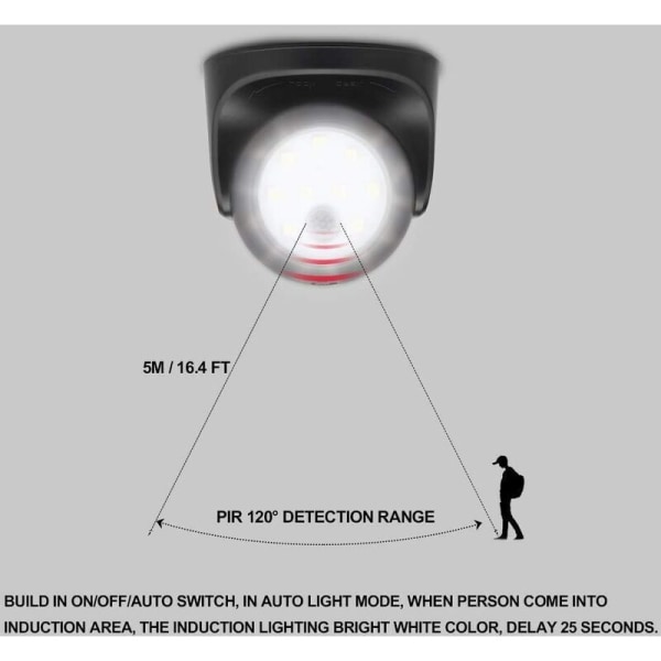 Outdoor Wall Light with Motion Sensor | 1000 Lumen LED Outdoor Lighting | Battery Powered Cordless Lighting | 360 Degree Rotation and Tilt — image 2