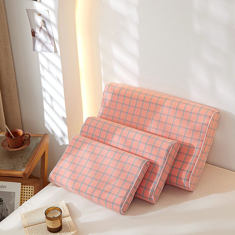Mengxuan Cotton Pillowcase 4060 July red Latex cotton pillowcase 30 × 50 (one pair)
