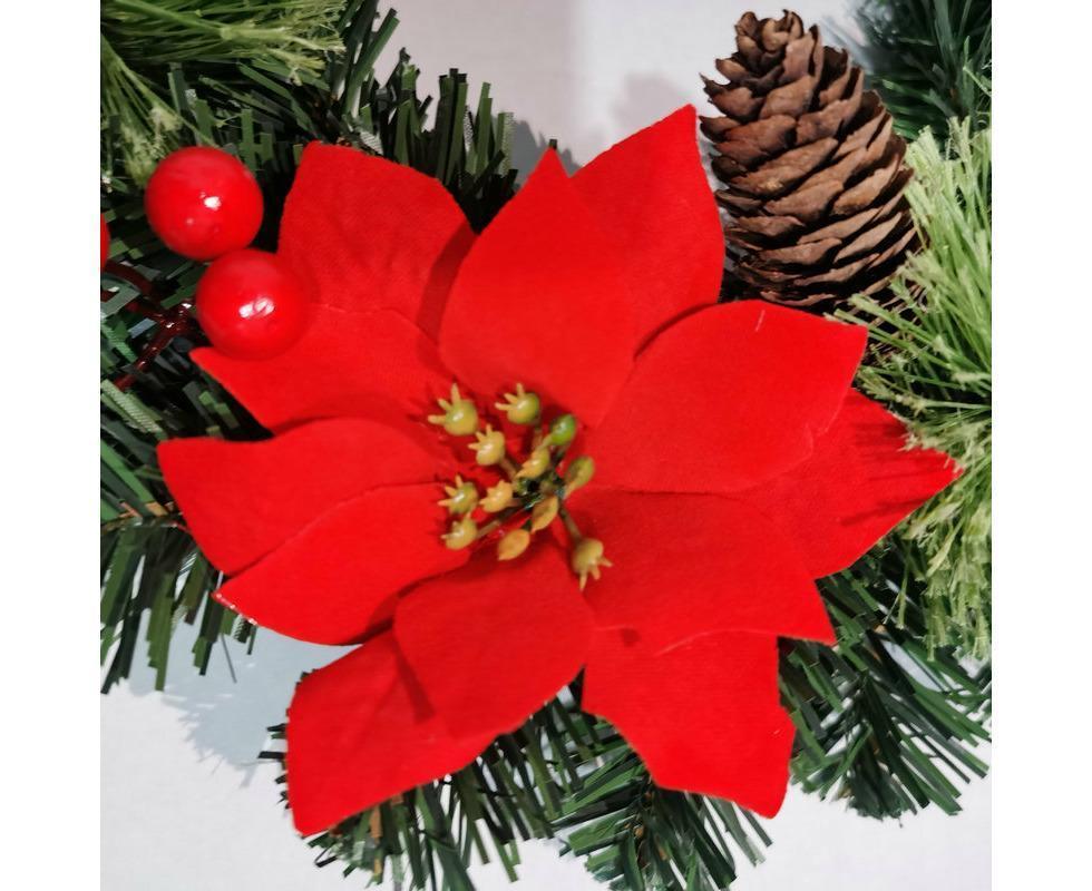 30cm Christmas Wreath, Christmas Decoration, Artificial Christmas Garland, Christmas Hanging Ornament โ image 3