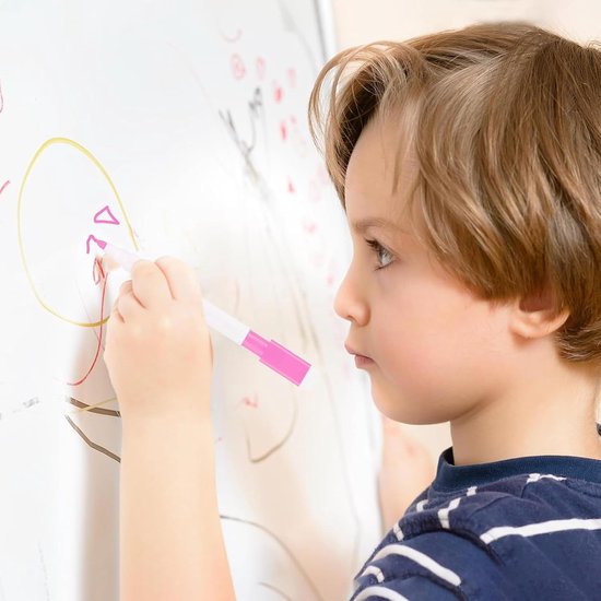 Whiteboard markers - 10 pieces - Whiteboard markers - With magnetic eraser - Colored markers - Erasable markers with eraser - Suitable for schools, offices and โ image 4