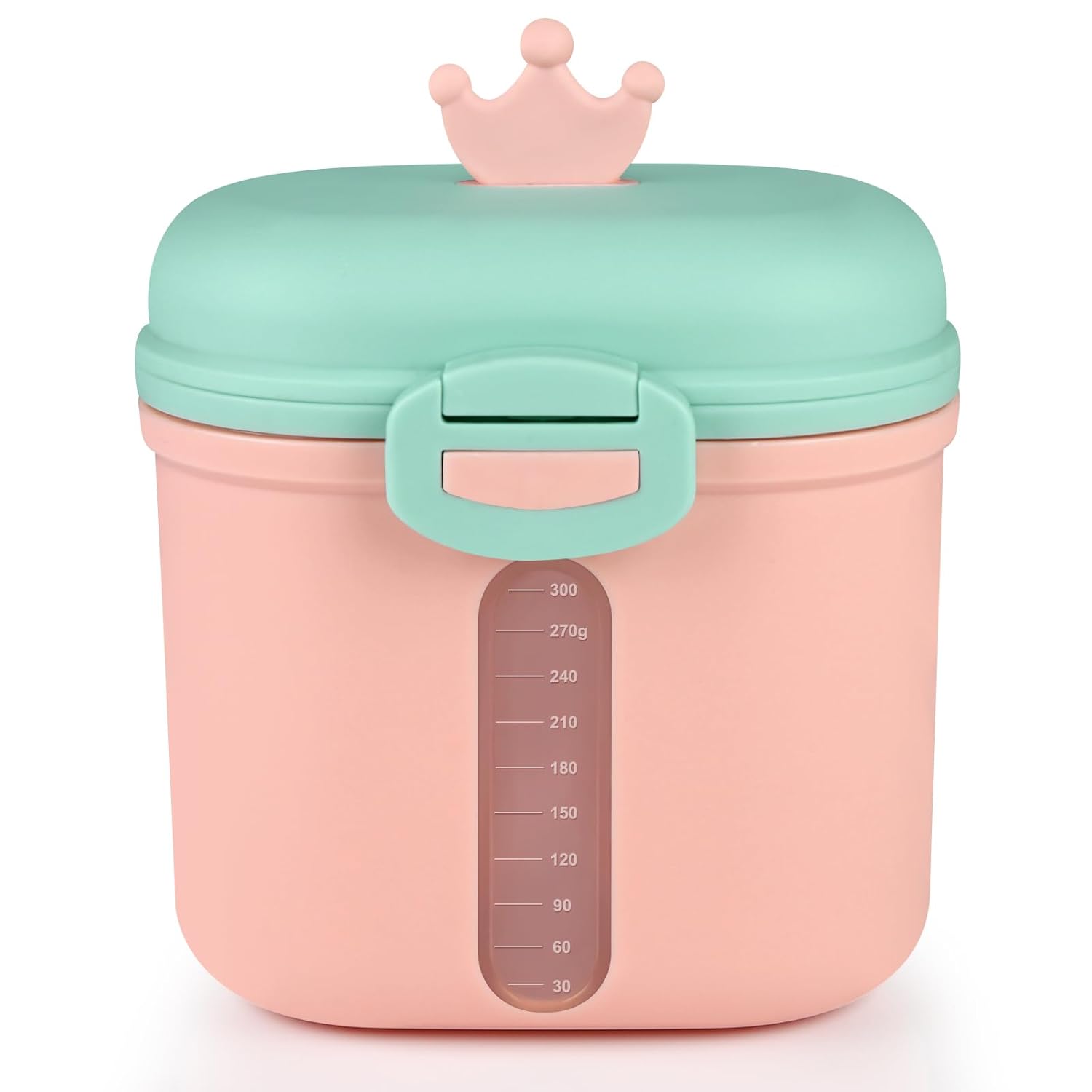 Baby Formula Dispenser On The Go, Portable Milk Powder Formula Dispenser with Scoop,Formula Containers for Travel Hold 12.7oz/360g Formula, Pink
