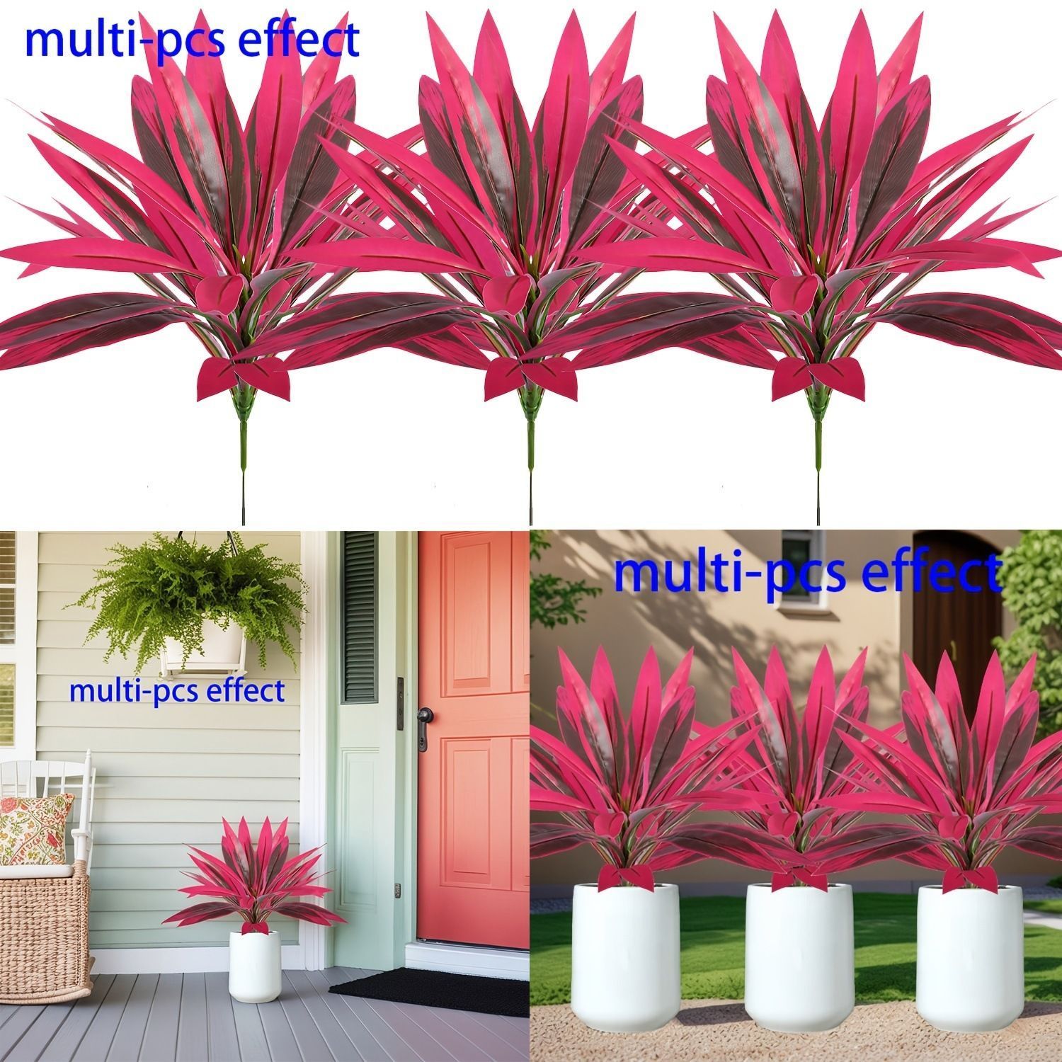 Purple Faux Brazil Wood Dracaena Fragrans House Plant 8 Pack — image 4