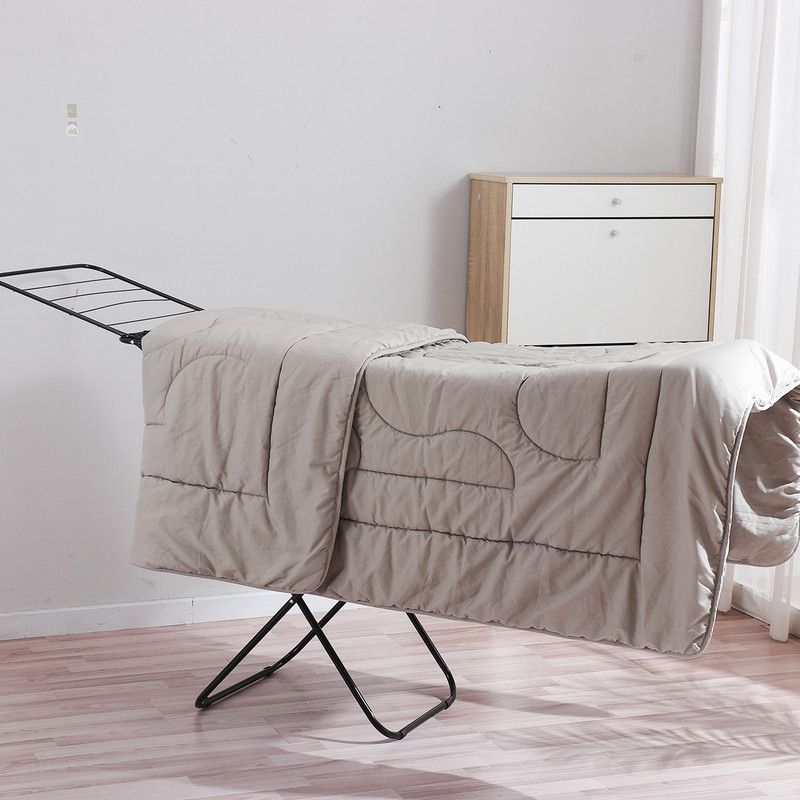 Large Double-Wing Floor-Standing Folding Clothes Drying Rack-Black โ image 6