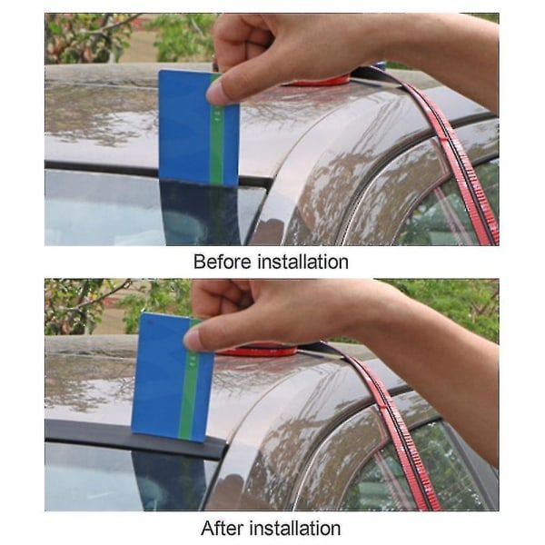 Car Rubber Edge Sealing Strip for Roof Window Door and Protective Trim, Noise Dust Rain Reduction, 19mm x 2m Black Trim — image 2