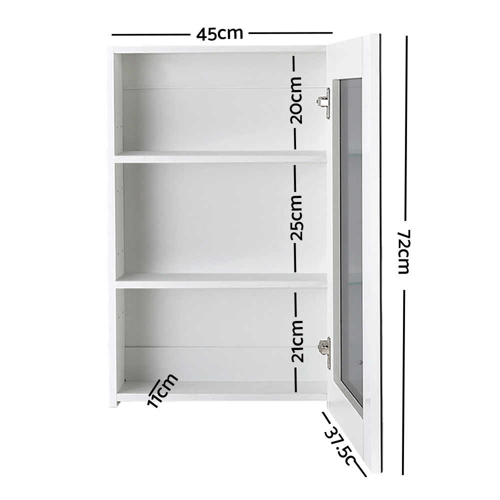 Cefito Bathroom Mirror Cabinet 450x720mm White โ image 2