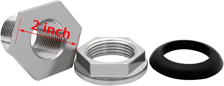1" Female Bulkhead Water Tank Connector Stainless Steel Thru-bulk Fitting โ image 3