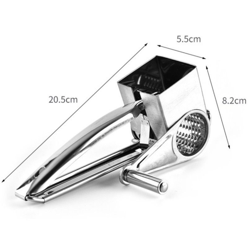 Stainless Steel Rotary Cheese Grater, Multi-Purpose Hand Crank Vegetable Ginger Shredder, Kitchen Tool — image 5