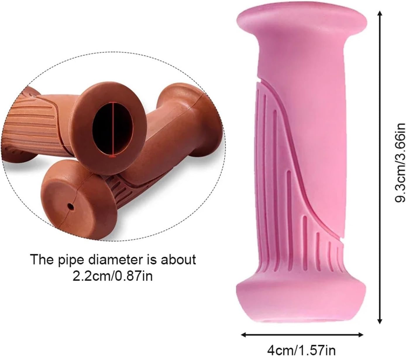 Comfortable Purple Bike Handlebar Grips Pair Non-Slip Cycling Handle Bar Covers — image 5