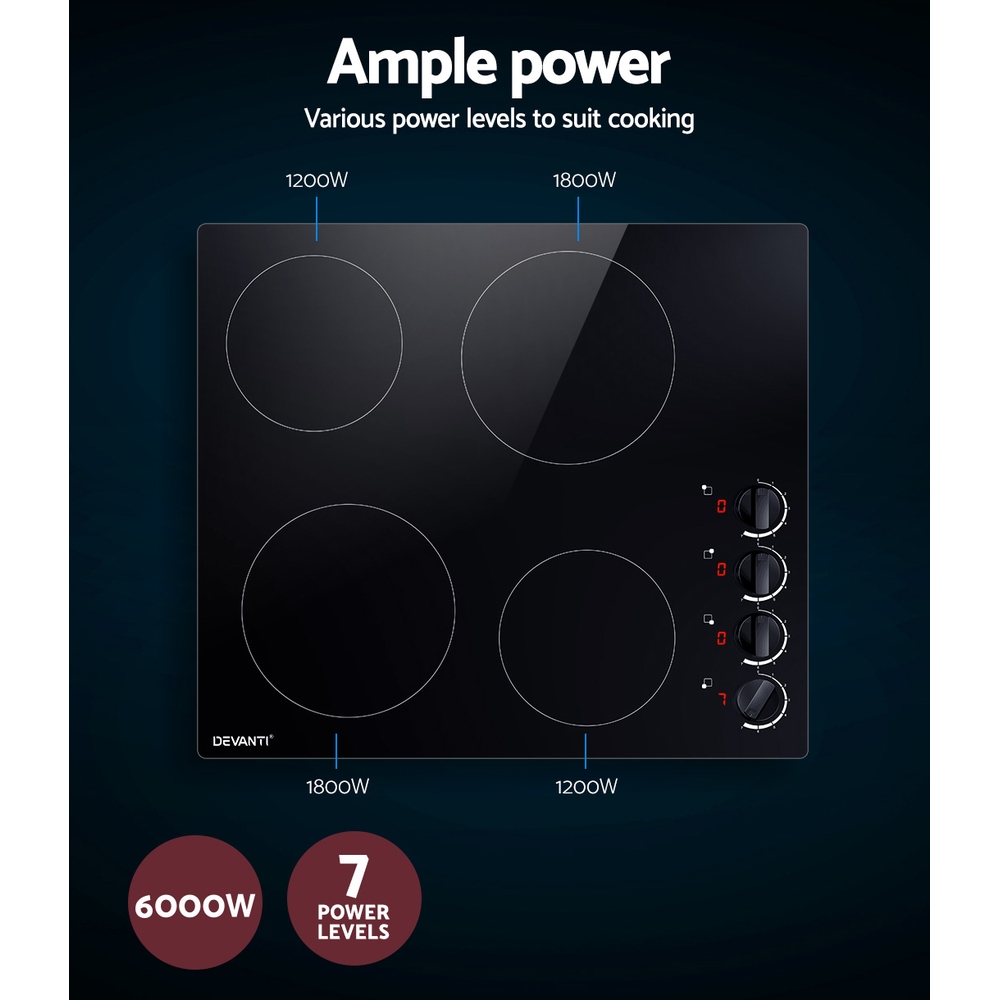 Devanti Electric Ceramic Cooktop 60cm โ image 6
