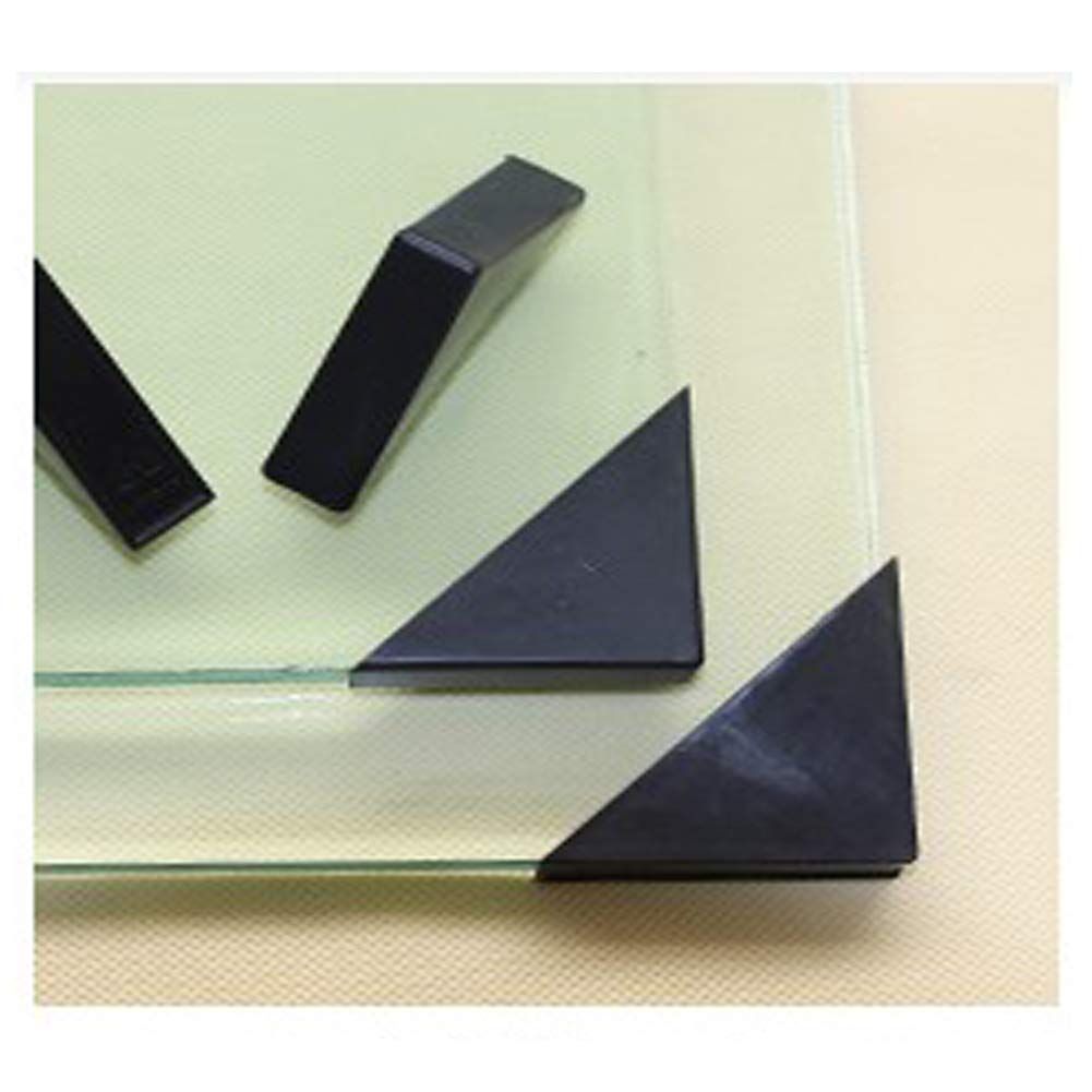 8 Pieces Black Triangle Shape Plastic Glass Corner Guards Covers Protectors well made and durable — image 3
