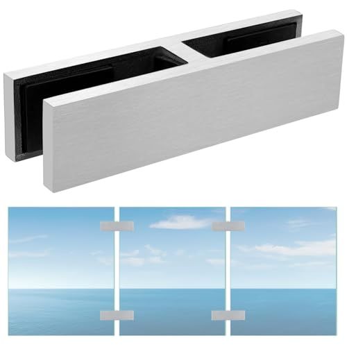 Railing Glass to Glass Clamp, Stainless Steel 304 Bracket for Glass Balustrade Railing Pool Fence (4 Pieces 180°) — image 3