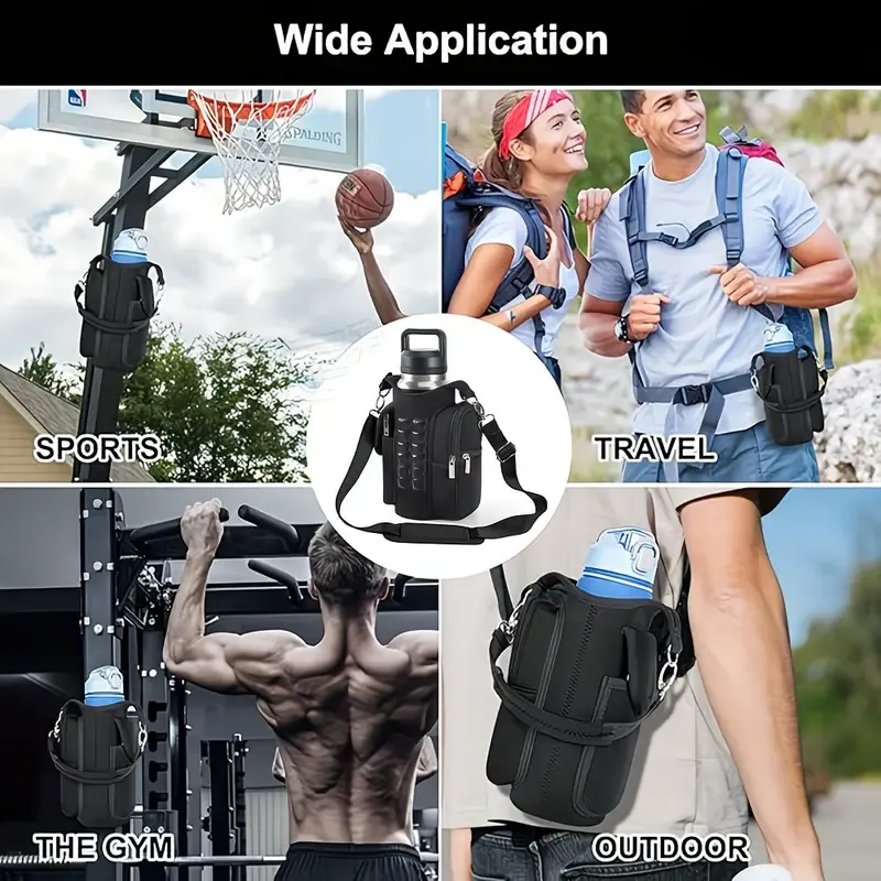 Black Double Row 12 Magnet Sports Water Bottle Bag: Magnetic attachment stays rock-solid, multi-scenario compatibility frees your hands, thickened โ image 6