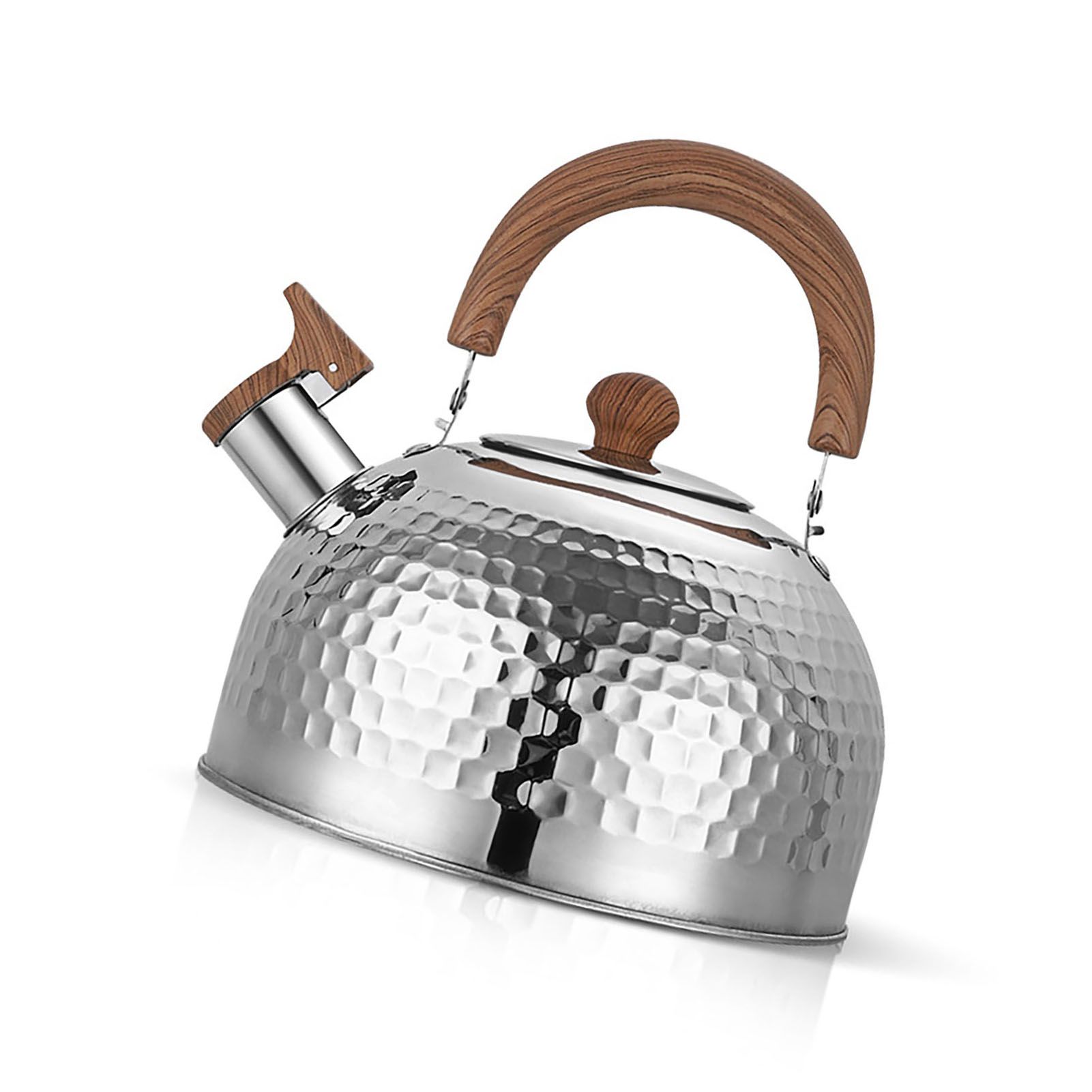 Water Kettle Stainless Steel Whistle Water Kettle Large Capacity Flat Bottomed for Gas Induction Cooker Boil Water 2L Hammer โ image 2