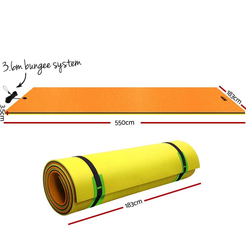 Weisshorn Floating Water Mat 5.5x1.8m Foam Pad Swimming Pool Island Platform โ image 2