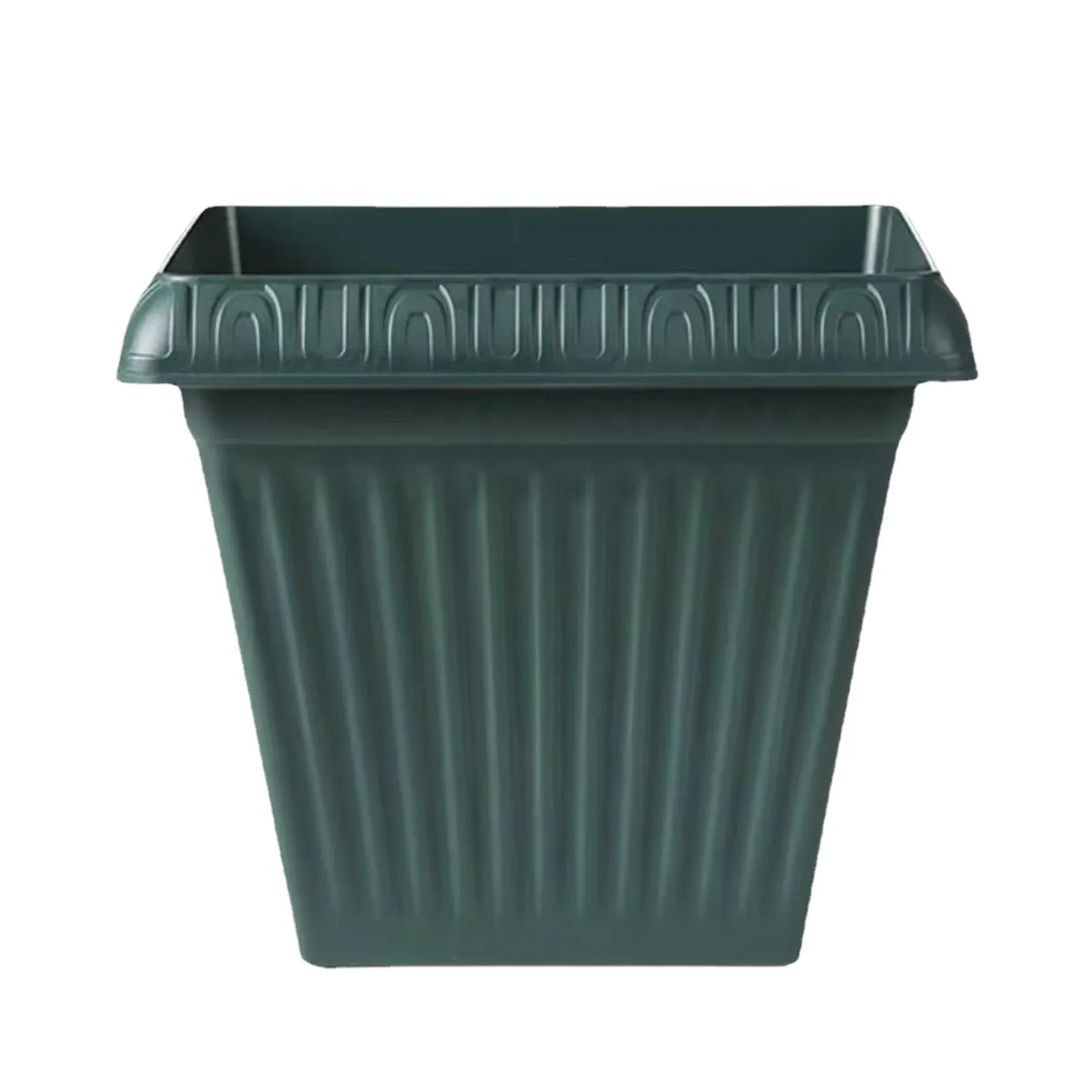 Square Thickened Root-Control Plastic Flower Pot Imitation Ceramic Thick Gardening Planter Durable Square Plant Container For Indoor Outdoor Patio — image 2