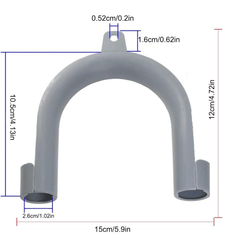 2 pcs Washing Machine Drain Hose Hooks - U Shape — image 4