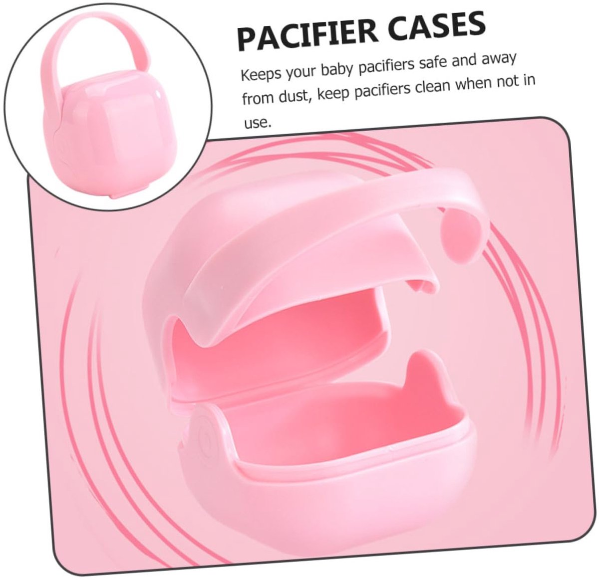 Pacifier Storage Container - Pacifier Box - Easy to Take Anywhere - Pacifier Carrier Bag - Pacifier Storage Box - Pacifier Storage Boxes - Green+Pink - 2 — image 4