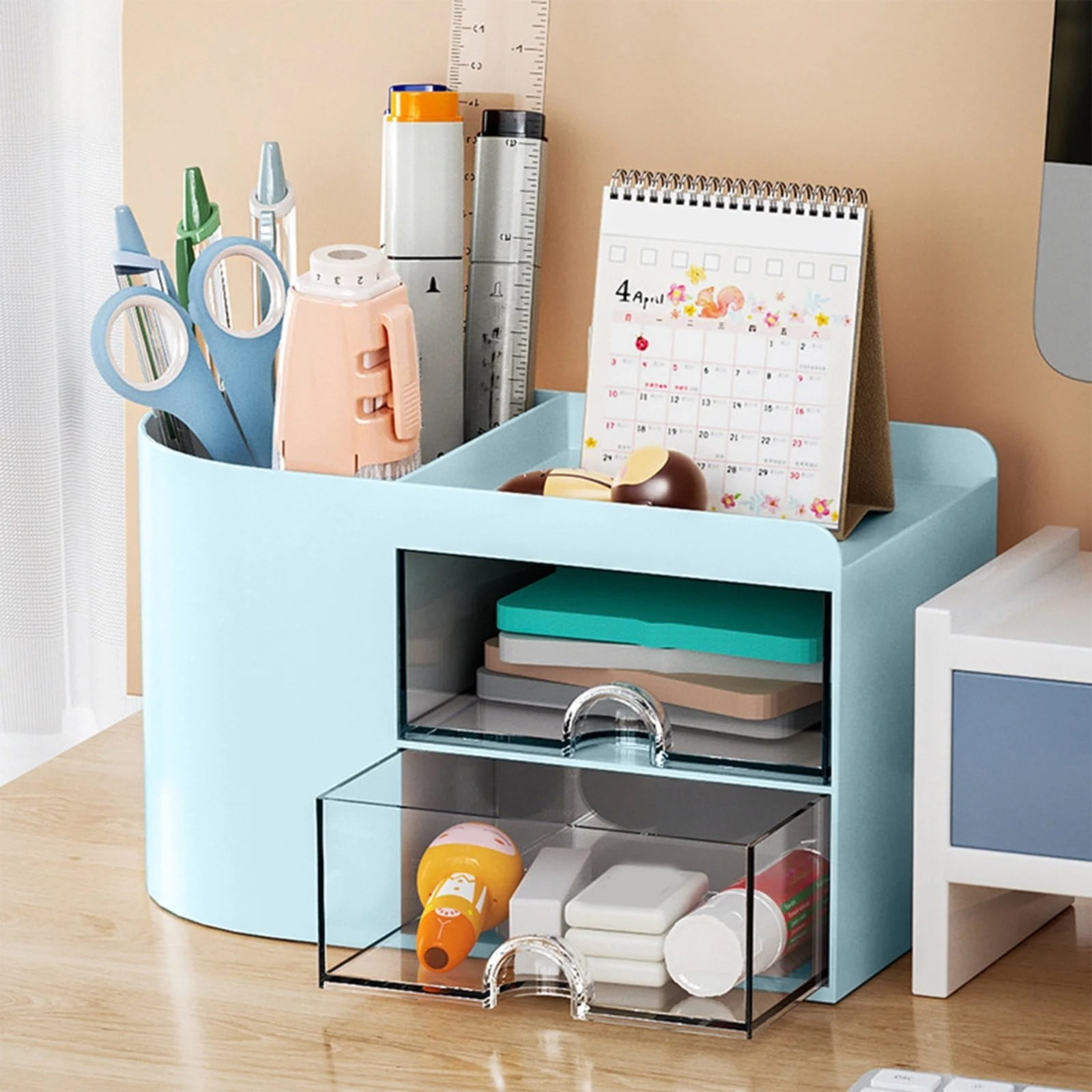 Rectangular Empty torage Box, Plastic Pencil Case, Clear Storage Container for Pencil,Crayon,Sticker,Cosmetics, 1 Pcs, 5.24x2.44x0.98 7.08x3.74x4.13 White โ image 5
