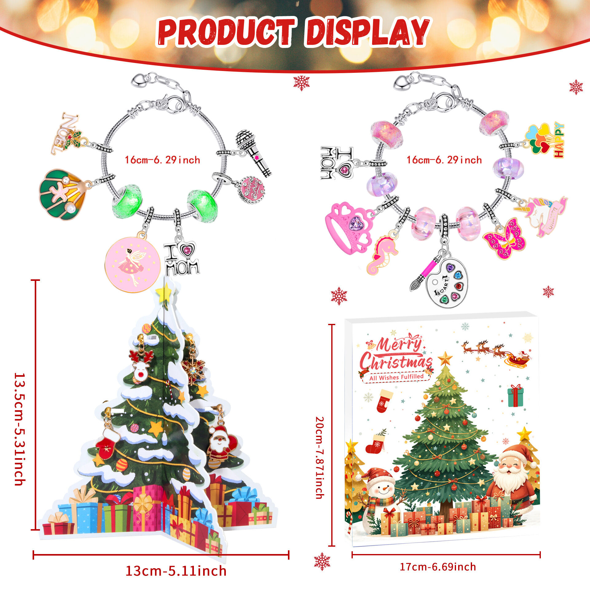 Christmas DIY Jewelry & Craft Advent Calendar(planes-3D-Puzzle-jewelry, 33*27.5*6cm) โ image 4