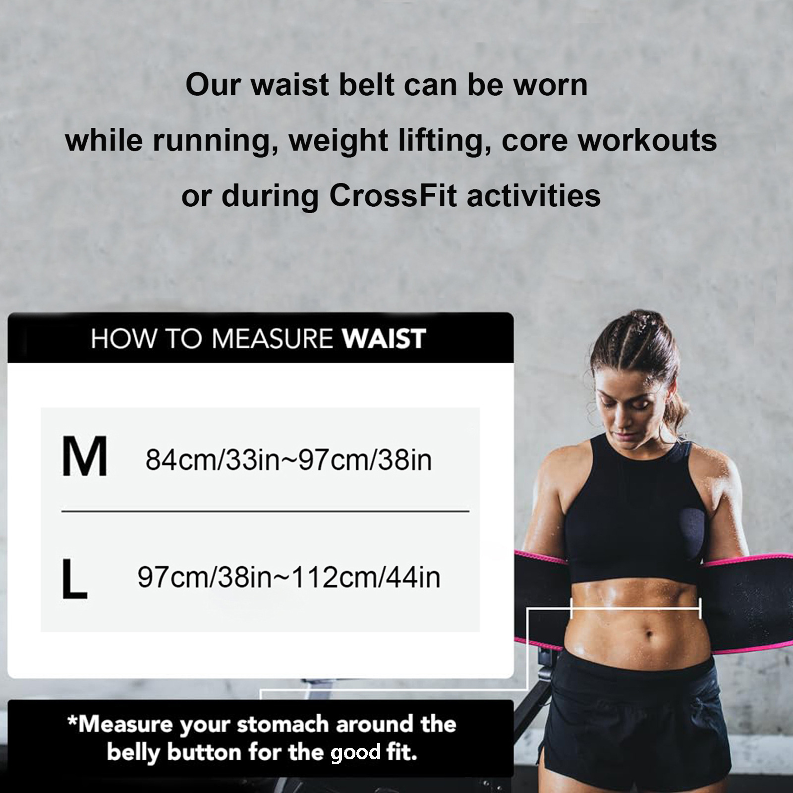 Black Premium Seamless Waist Trimmer and Body Shaper (L Size) - Postpartum Recovery & Fitness Sweat Belt for Lumbar Support โ image 5