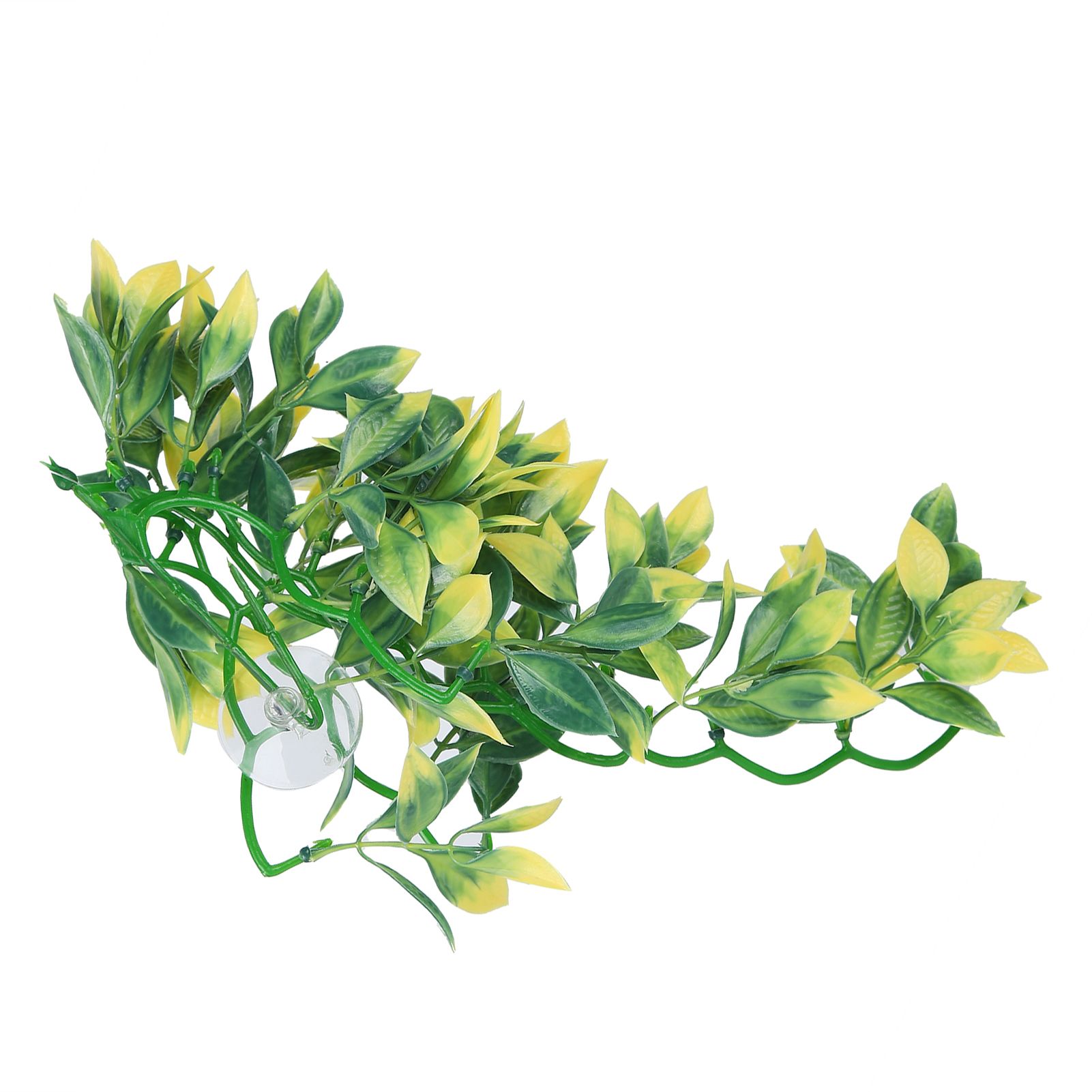 Artificial Reptile Plants Lifelike Plastic Plant Hanging Leaves Decoration with Suction Cup for Reptiles Terrarium Fish TankT-153E2 โ image 5