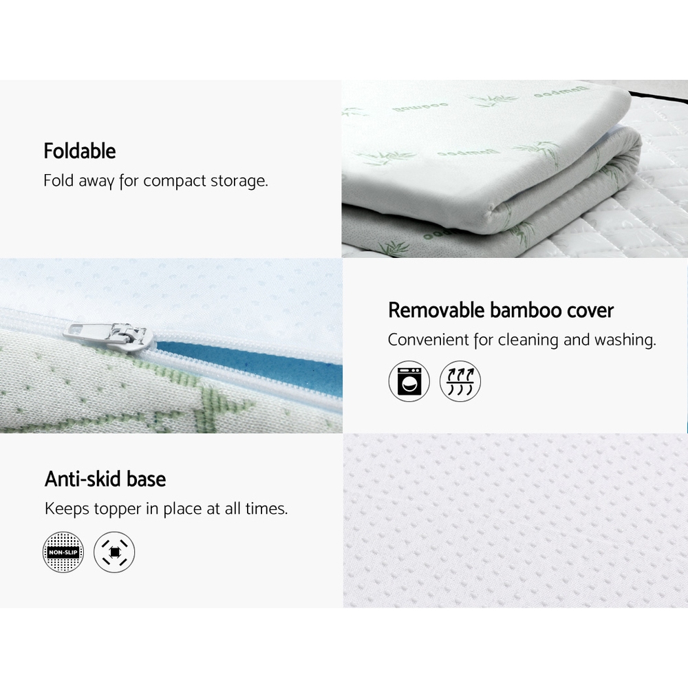 Giselle Bedding Memory Foam Mattress Topper Cool Gel 5cm Queen โ image 5