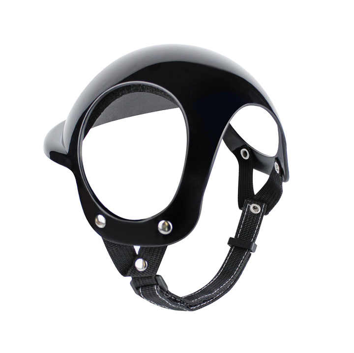 Size S Black Pet Safety Helmet – Stylish Protective Headgear for Dogs — image 3
