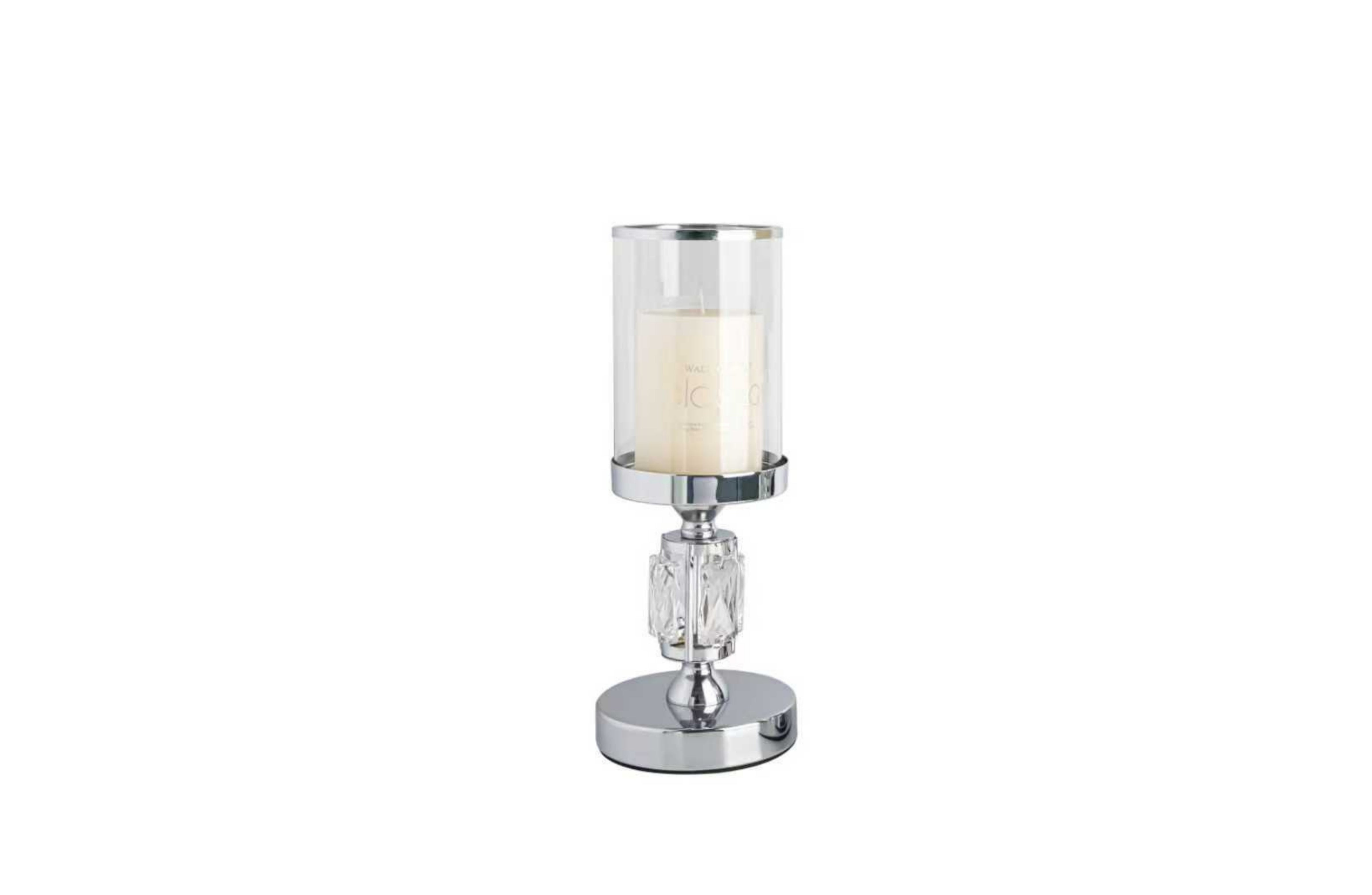 Abode Crystal Candle Holder β Silver - Small