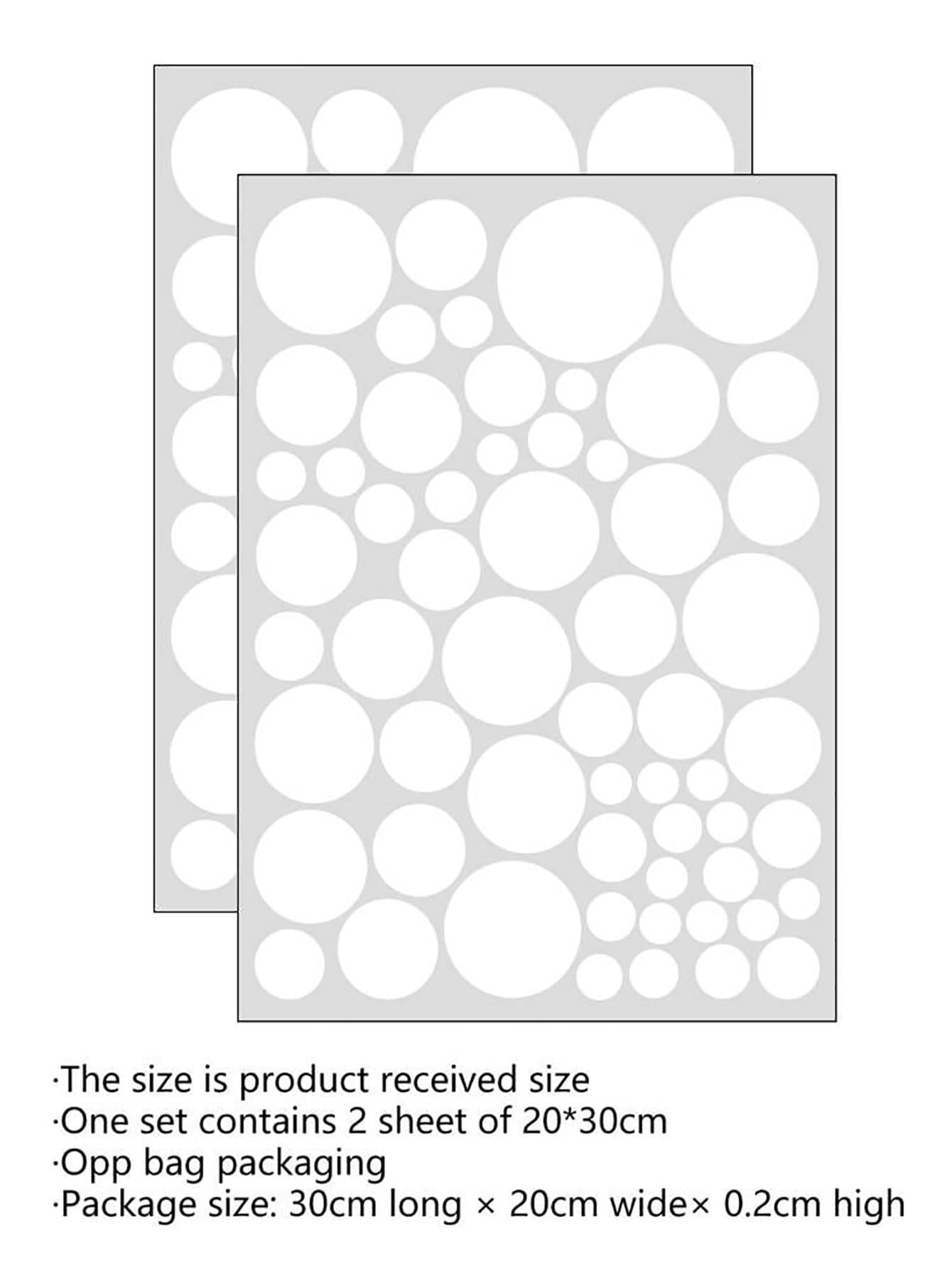 White Round Dot Pattern Stickers DIY Wall Stickers for Living Room Bedroom Home Art Decor Wall sticker background wall โ image 2