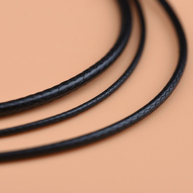 925 Silver Wax Rope Necklace 45cm 2mm/length 55cm — image 3