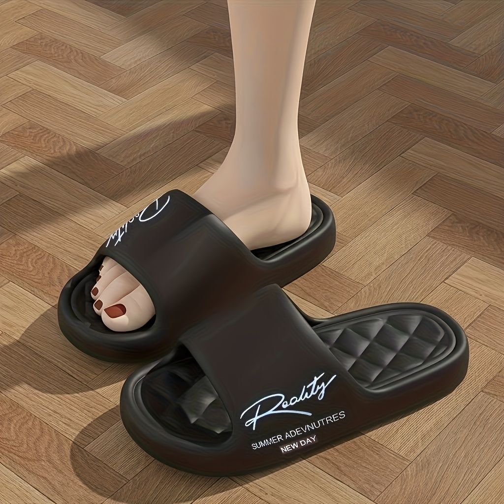 EVA One-Step-On Slippers - All-Season Unisex Design - Black - Size 9(AU9/EU42) โ image 3