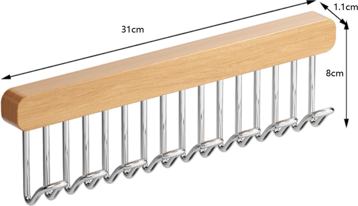 Clothes Hangers - Clothes Rod - Extendable - Hook Extendable Clothes Hanger - Non-Slip Coat Racks With 8 Hooks - Multifunctional Hanger - Multifunctional — image 5