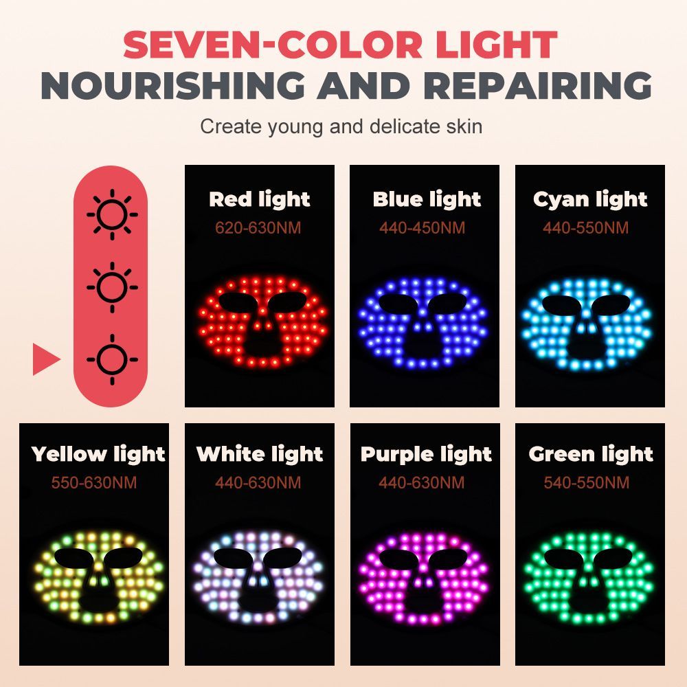 LED Facial Mask Beauty Device Skin Rejuvenation Firm Contours Fade Fine Lines — image 6