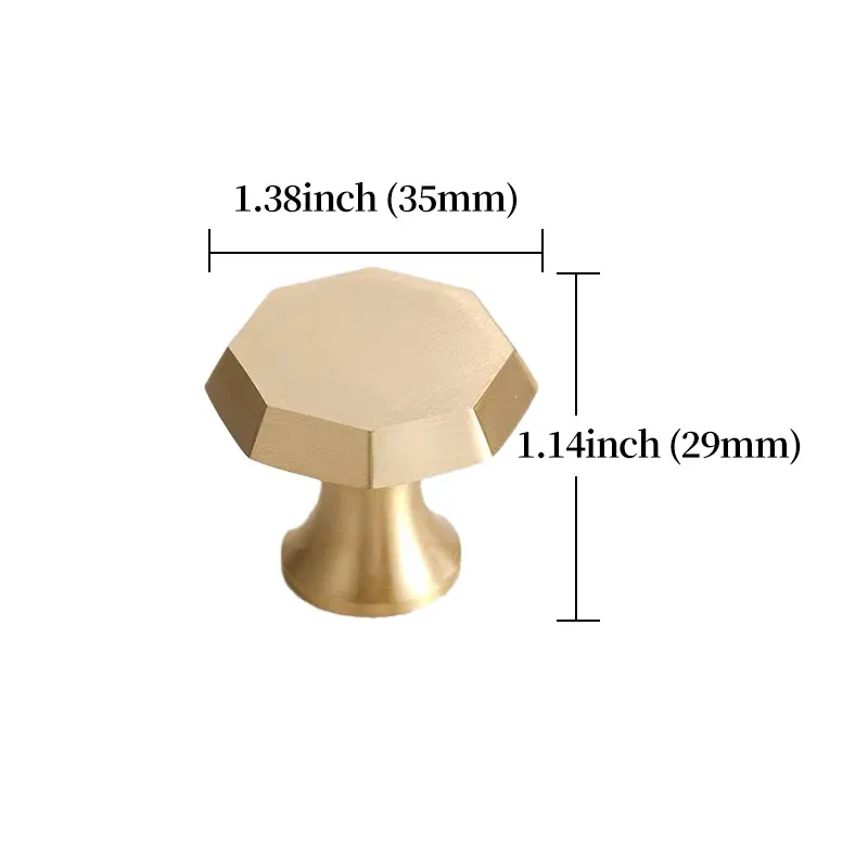 Pure Copper Cabinet Handle Single Hole Modern Drawer Pull for Wardrobe Door Use — image 3