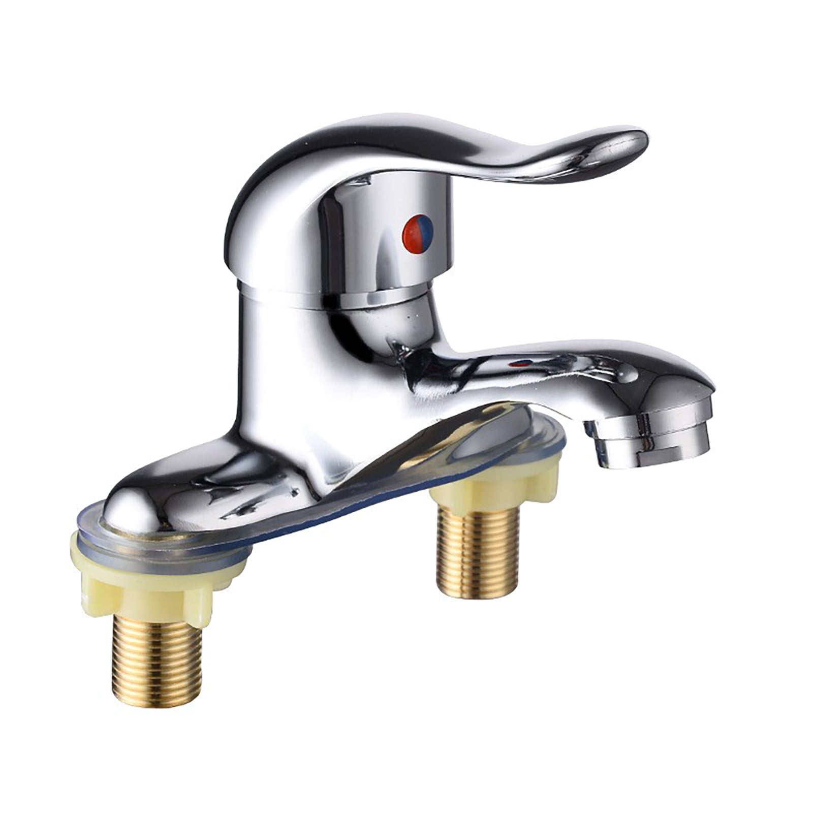 Bathroom Faucet, 2-Hole Mixer Tap, Heavy Duty Single Handle Bathroom Sink Faucet, 2 Hole Single Handle Hot and Cold Water, Silver, 10 cm — image 5