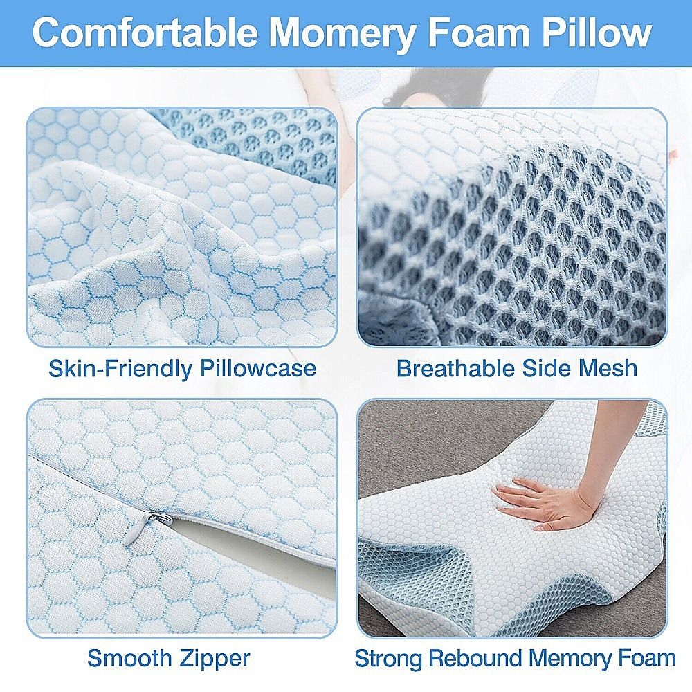 Memory Foam Contour Pillow with Breathable Washable Cover for Everyday Comfort โ image 5