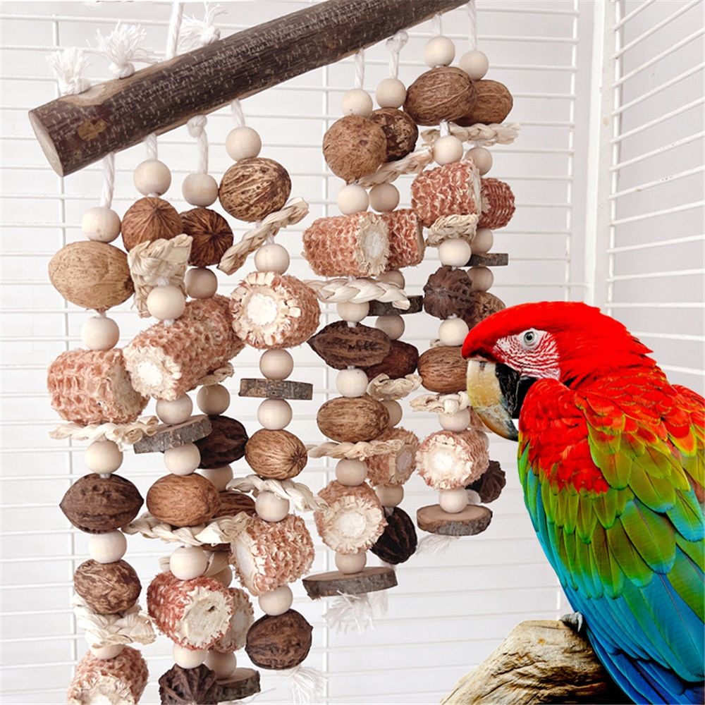 Large parrot toys, natural nuts, corn cobs, wooden African grey macaw, chew and tear toys, cockatoos, and large and medium-sized birds — image 3