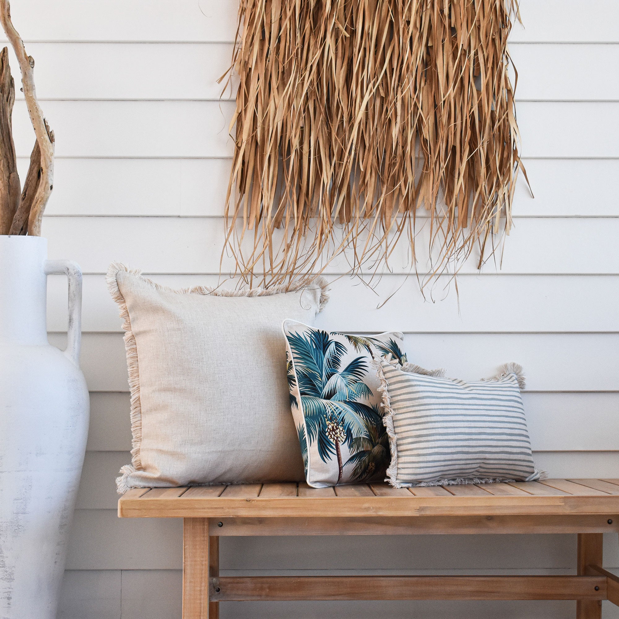Cushion Cover-With Piping-Palm Trees Natural-45cm x 45cm — image 5
