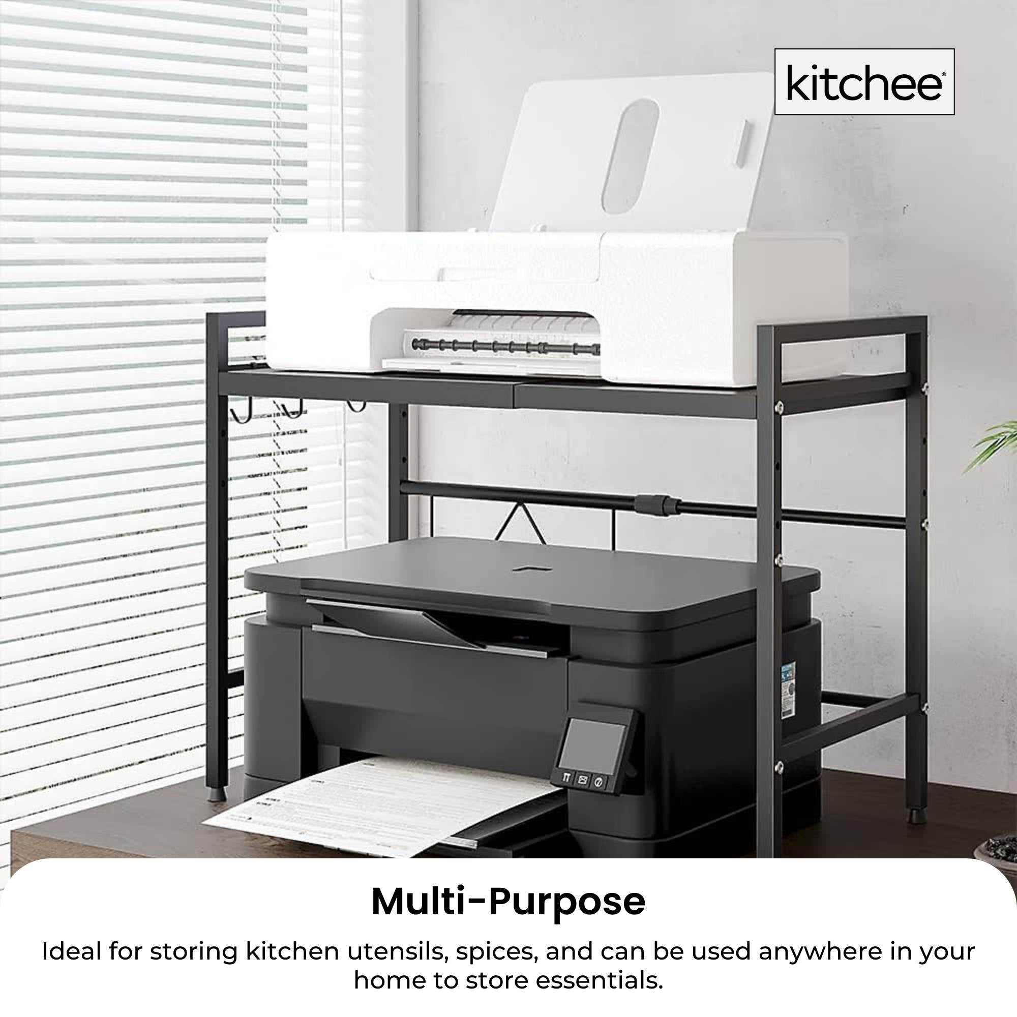 Kitchee Microwave Single Shelf - Expanding Storage Rack Kitchen Organiser Stand โ image 5