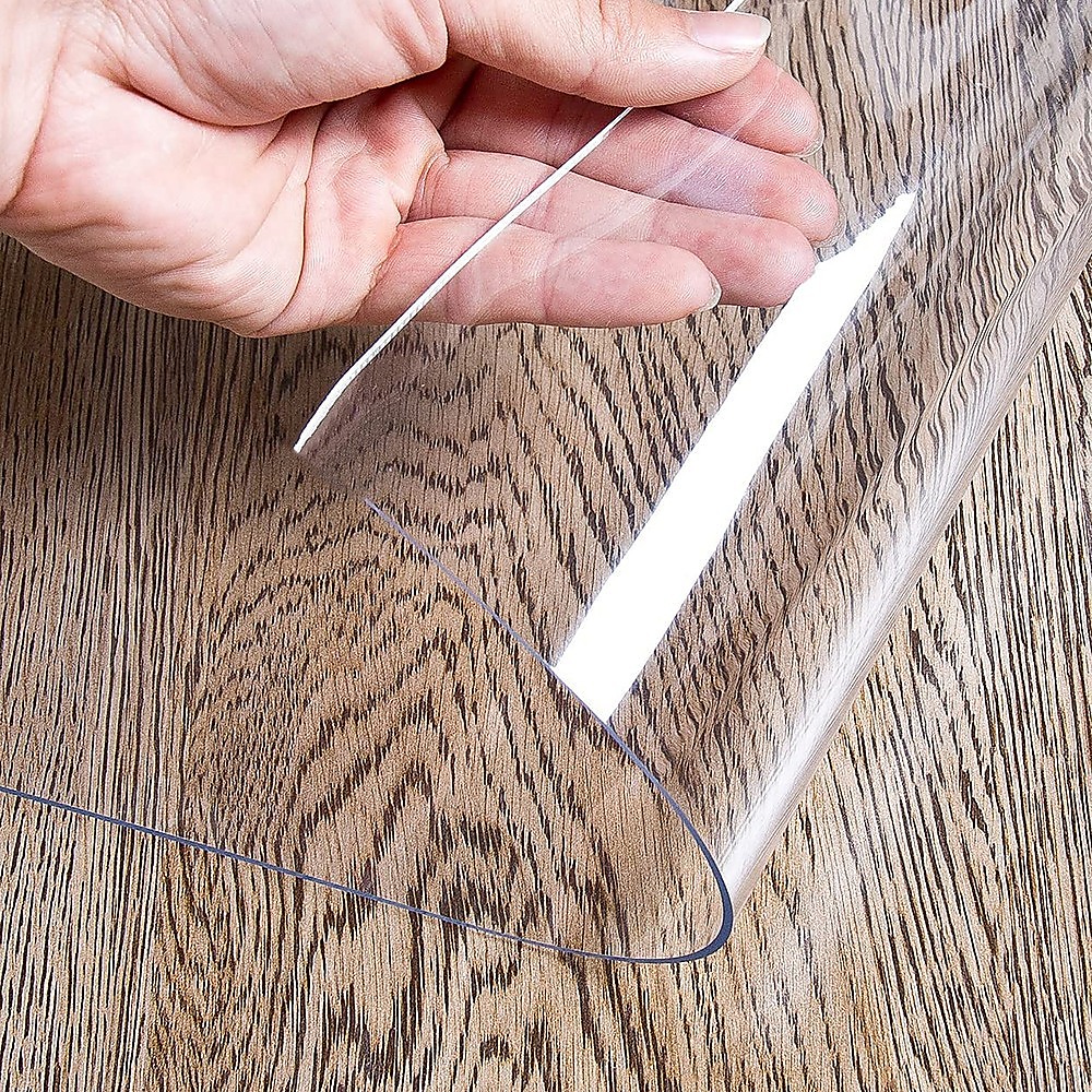 PVC Tablecloth Protector Table Cover Dining Table Cloth Plastic 2134x1070mm 1.5mm — image 2