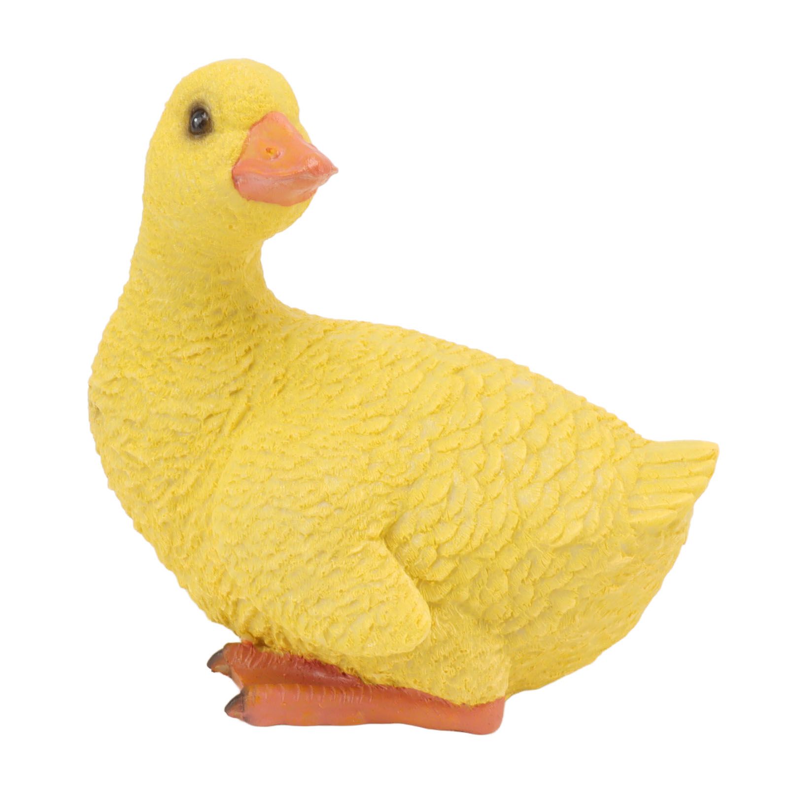 Duck Ornament Resin Weather Resistant Cute Vivid Expression Duck Statues Sculpture for Garden Yard Pond Yellow โ image 5