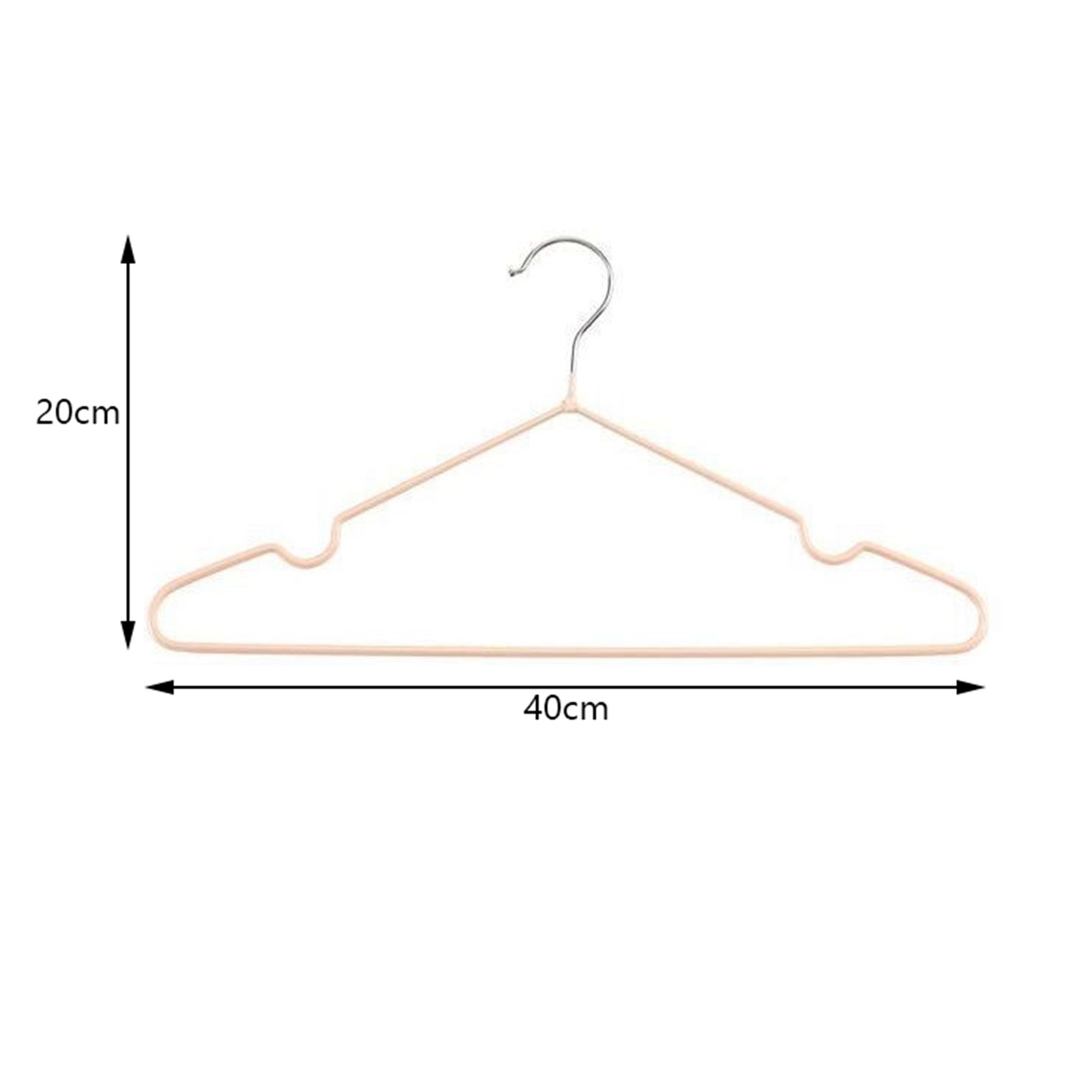 10PCS 40cm Clothing Hanger Coat Hanger Clothes Drying Rack Stainless Steel Laundry RackPink — image 4