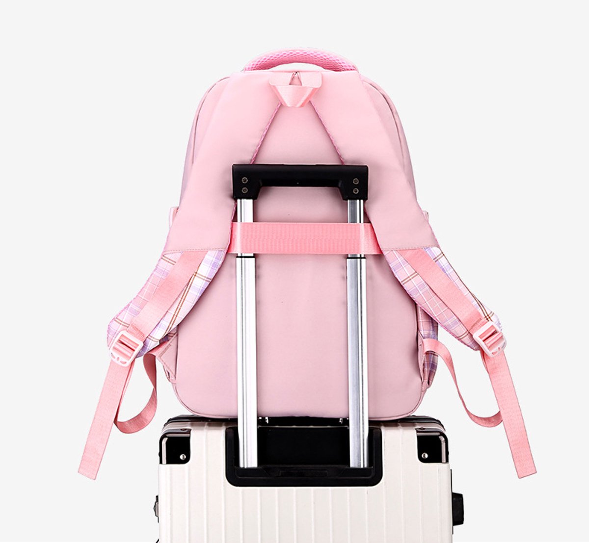 Girls School Student School Bag Outdoor Backpack - Youth School Bag - Backpack - Pink - Luxury Backpack - Laptop Bag - School Bag - Backpack - Rucksack - Large — image 5