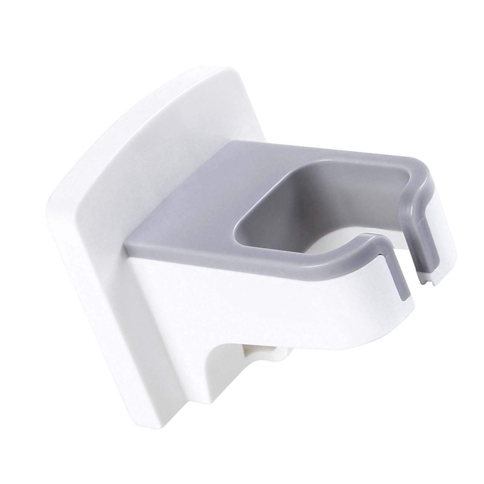Wall Mounted Hair Dryer Holder Punch Free Self Adhesive Blow Dryer Holder for Bathroom Washroom White — image 3