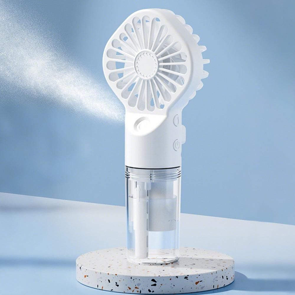 Handheld Misting Fan - Portable Rechargeable Spray Cooling Fan for Home & Office White โ image 3